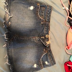 Jean mini skirt